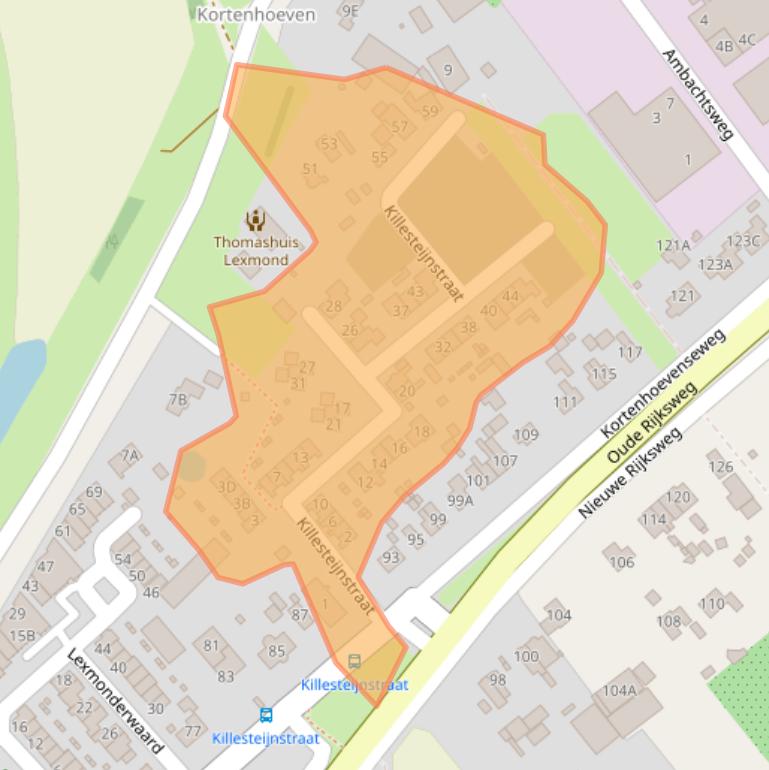 Kaart van postcodegebied 4128CW.