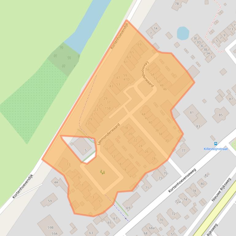 Kaart van postcodegebied 4128EA.