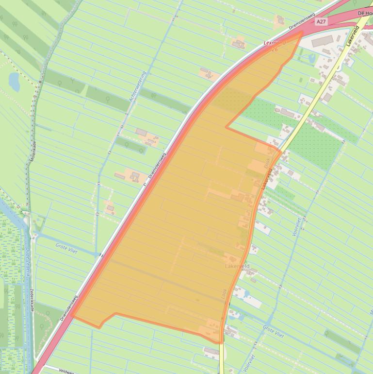 Kaart van postcodegebied 4128LG.