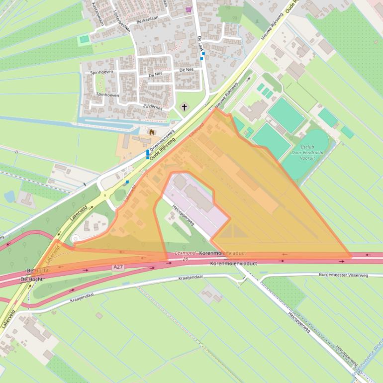 Kaart van postcodegebied 4128LJ.