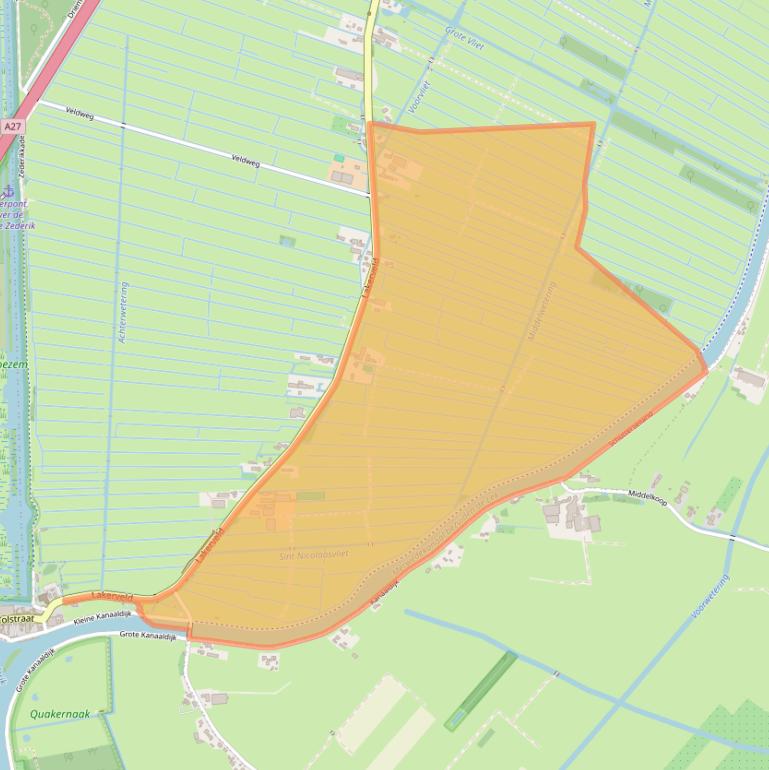 Kaart van postcodegebied 4128LM.