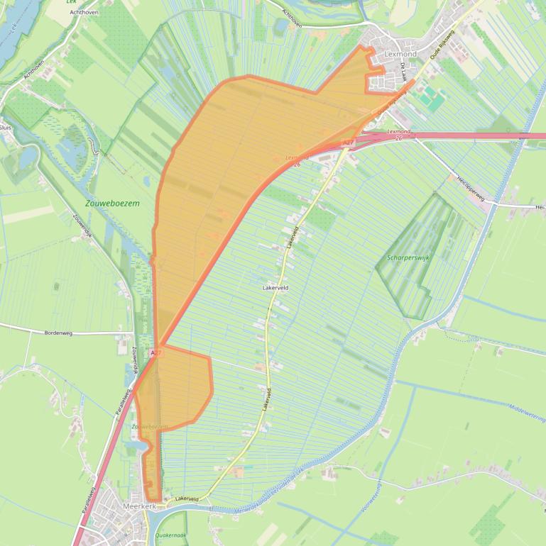 Kaart van postcodegebied 4128LS.