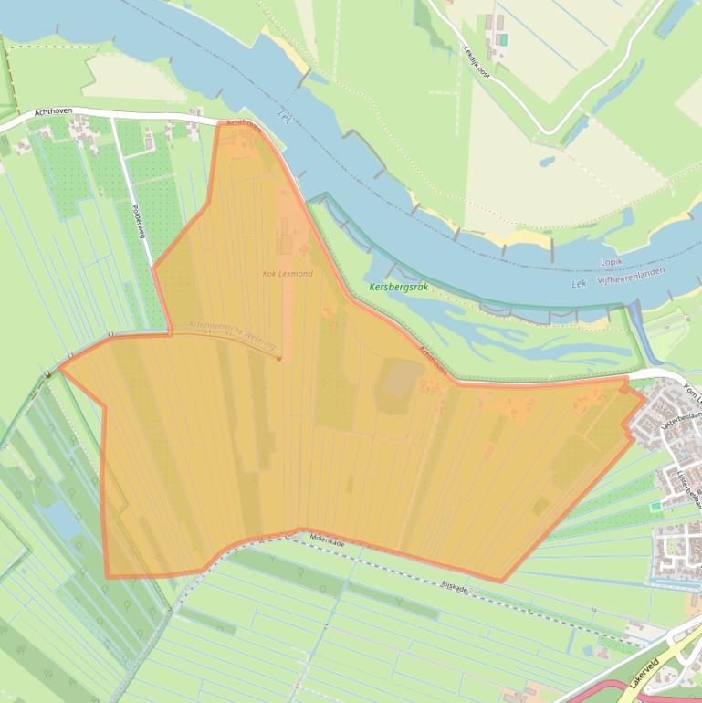 Kaart van postcodegebied 4128LV.