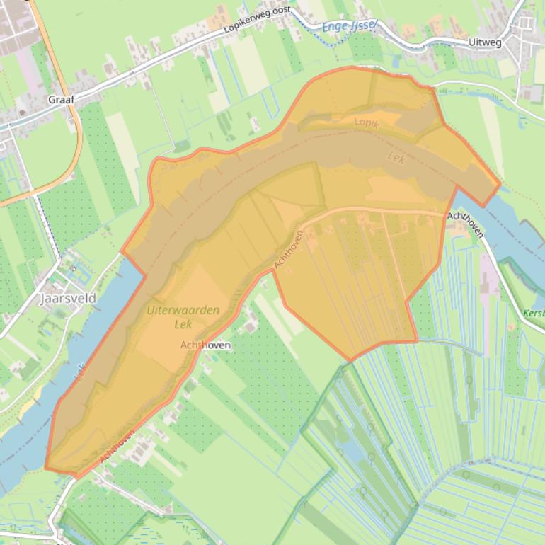 Kaart van postcodegebied 4128LW.