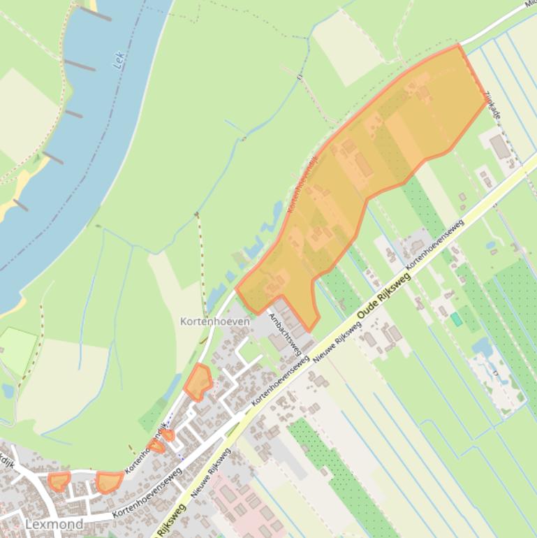 Kaart van postcodegebied 4128LZ.