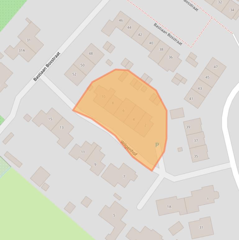 Kaart van postcodegebied 4128SJ.