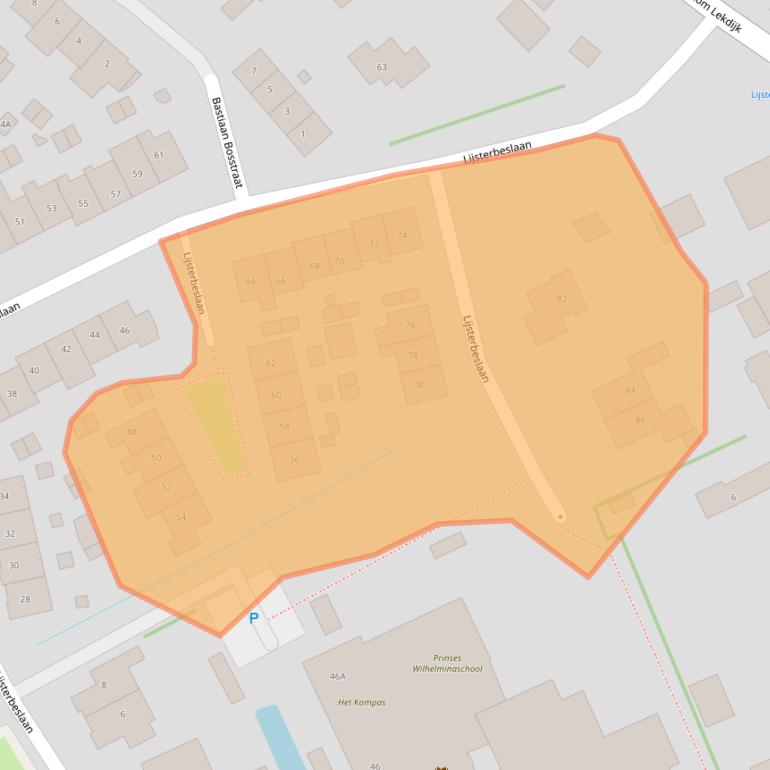 Kaart van postcodegebied 4128SL.