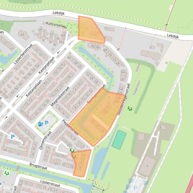 Kaart van postcodegebied 4131BD.