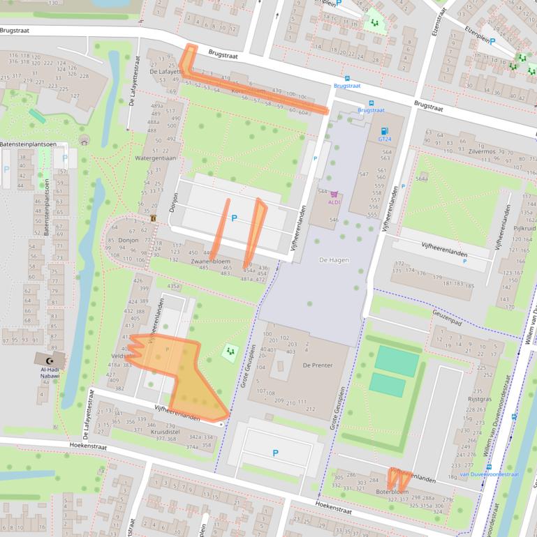 Kaart van postcodegebied 4131EB.