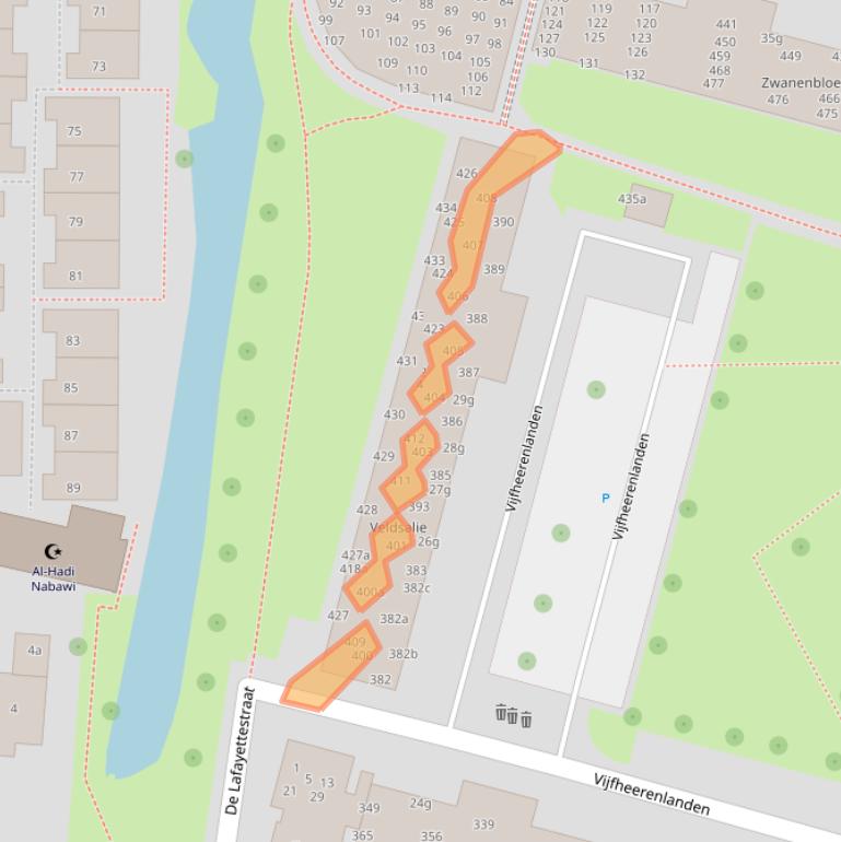Kaart van postcodegebied 4131GJ.