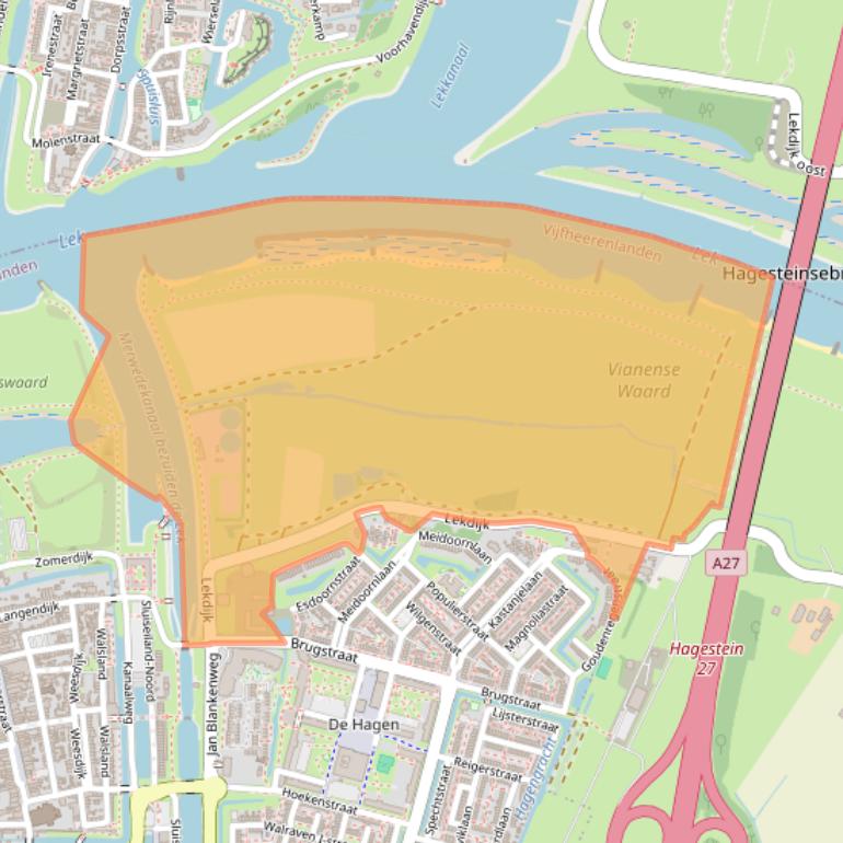 Kaart van postcodegebied 4131KA.