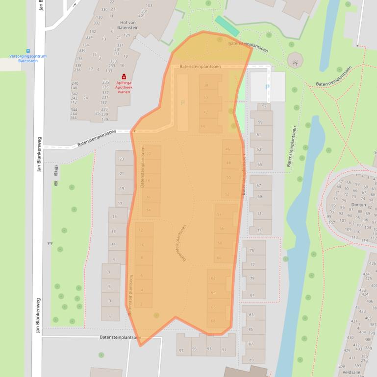 Kaart van postcodegebied 4131ZD.