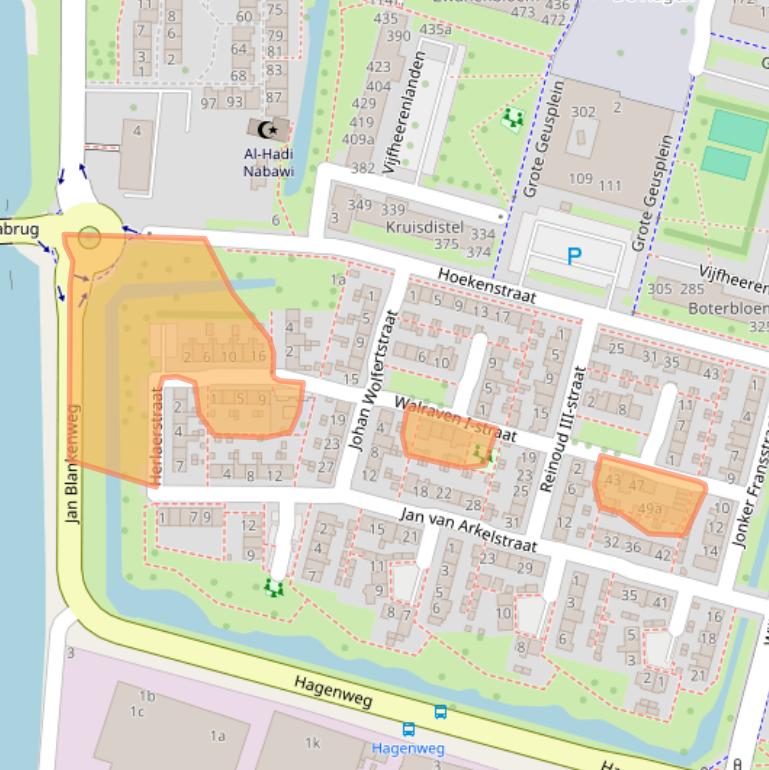 Kaart van postcodegebied 4131ZK.