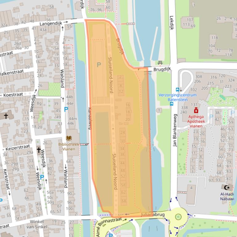 Kaart van postcodegebied 4132AG.
