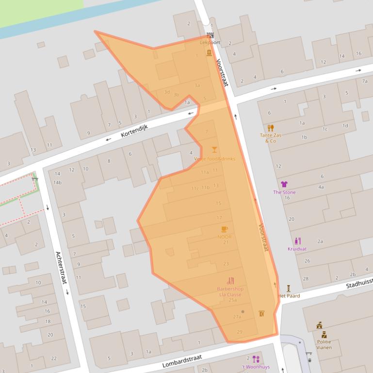 Kaart van postcodegebied 4132AM.