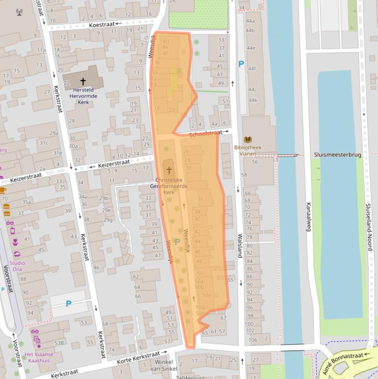 Kaart van postcodegebied 4132BL.