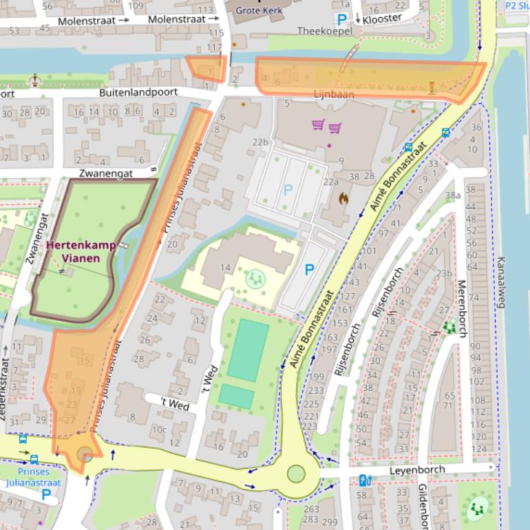 Kaart van postcodegebied 4132CA.