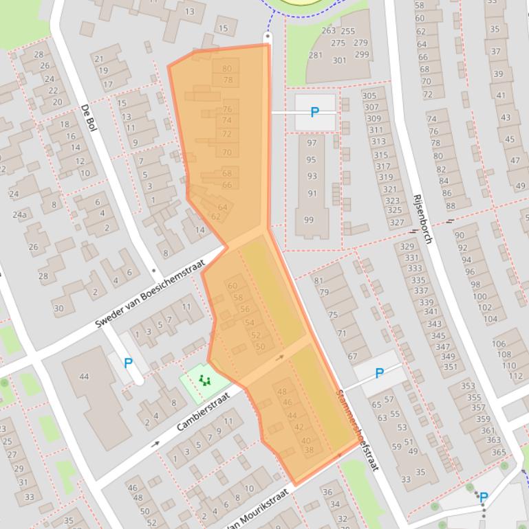 Kaart van postcodegebied 4132CK.