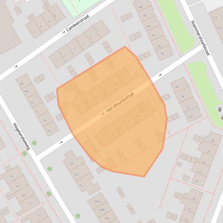 Kaart van postcodegebied 4132CR.