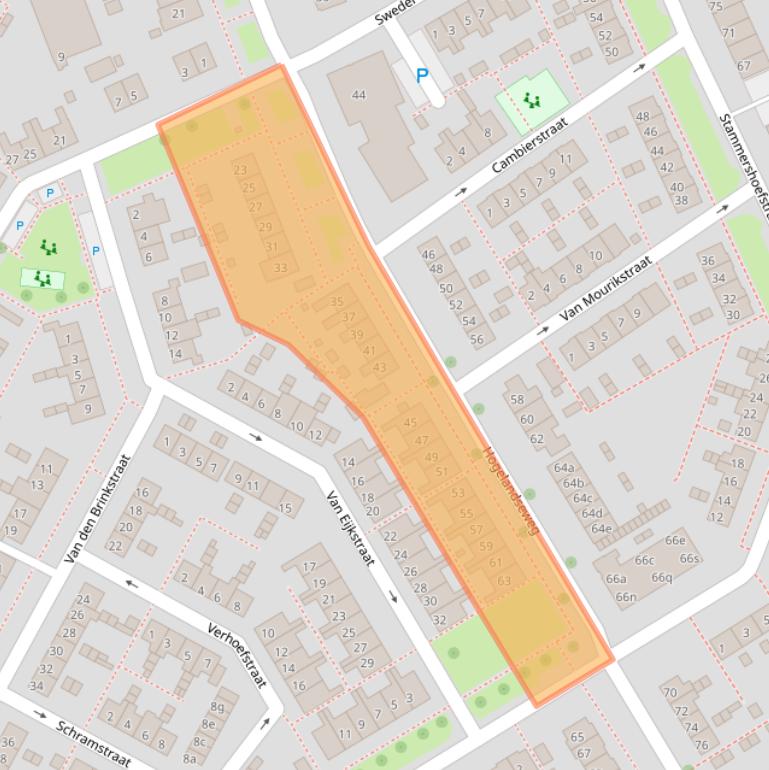 Kaart van postcodegebied 4132CT.