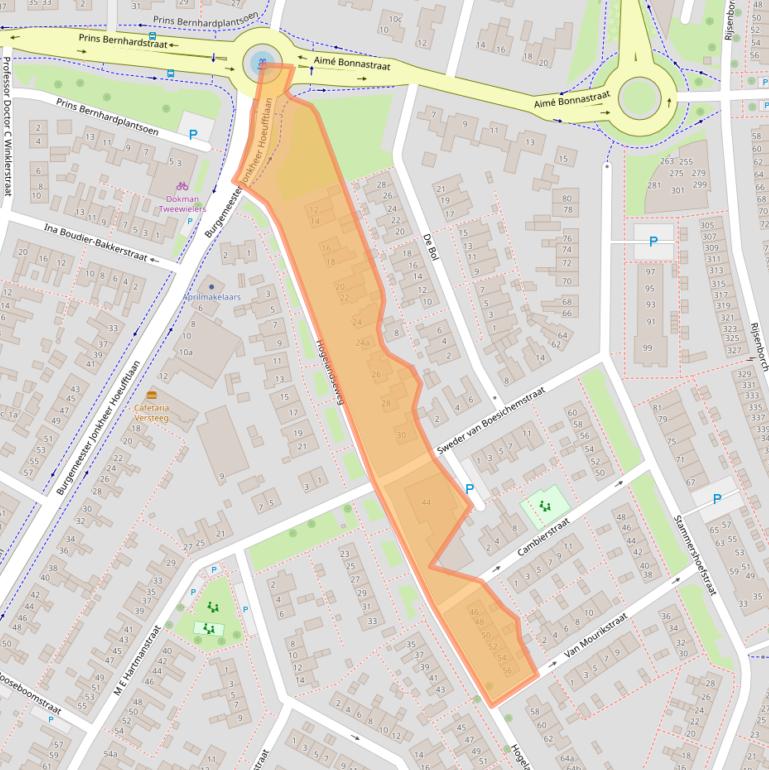 Kaart van postcodegebied 4132CW.