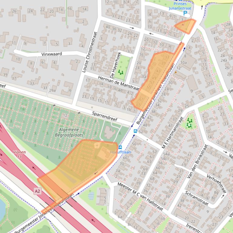 Kaart van postcodegebied 4132EA.