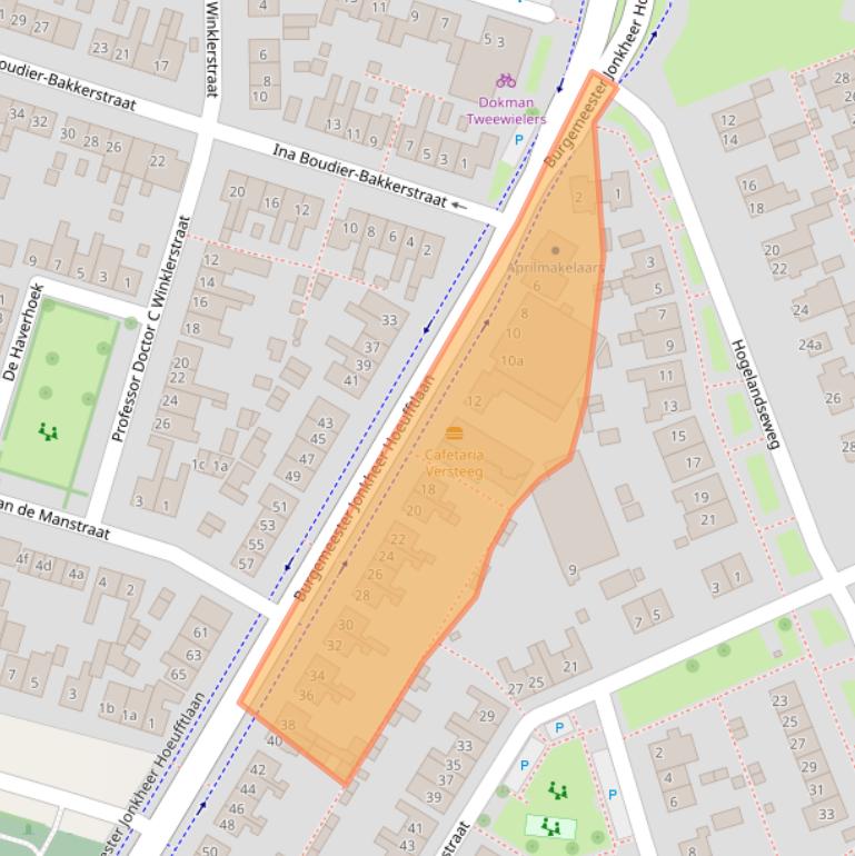 Kaart van postcodegebied 4132EB.