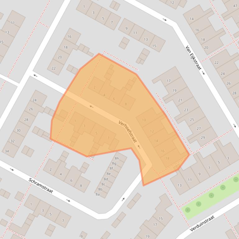 Kaart van postcodegebied 4132EM.