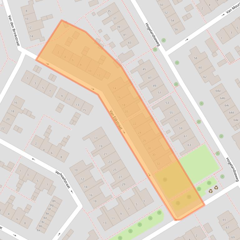 Kaart van postcodegebied 4132ET.