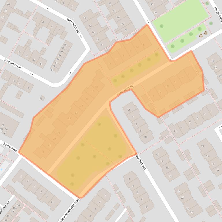 Kaart van postcodegebied 4132GA.
