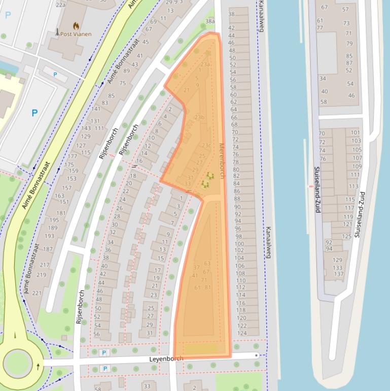 Kaart van postcodegebied 4132HA.