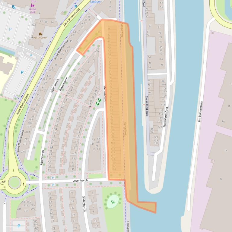 Kaart van postcodegebied 4132HC.
