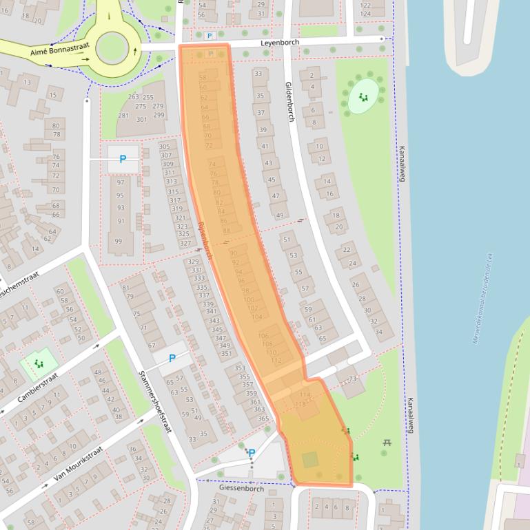 Kaart van postcodegebied 4132HJ.