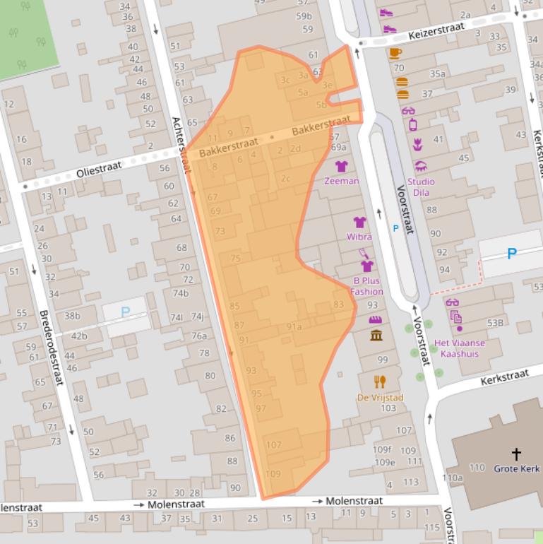 Kaart van postcodegebied 4132VC.