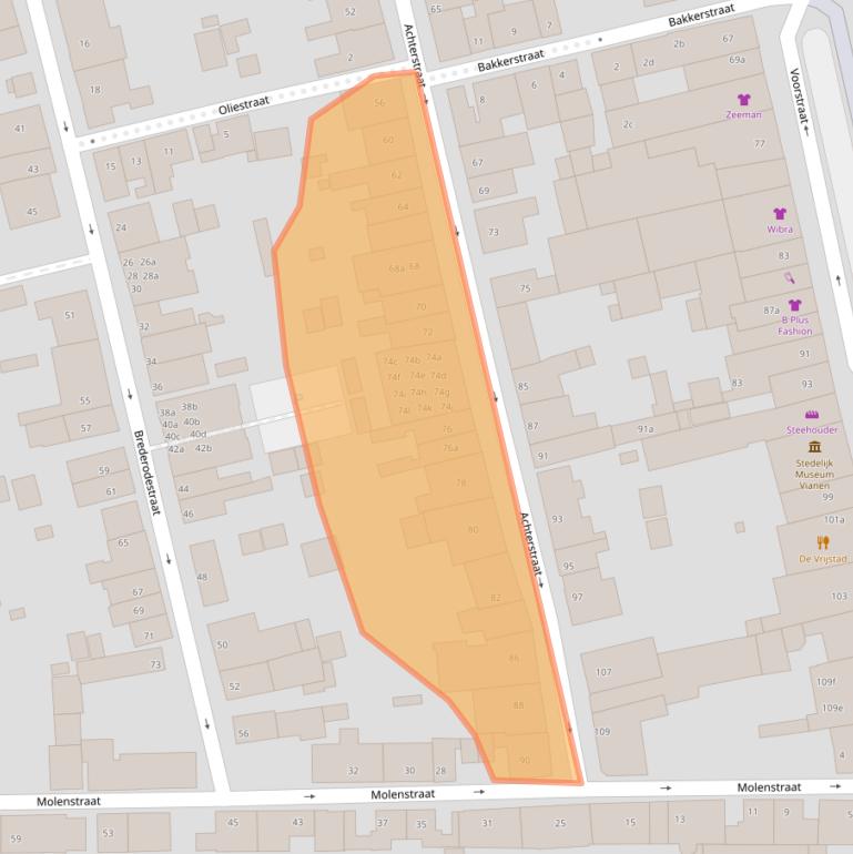 Kaart van postcodegebied 4132VG.