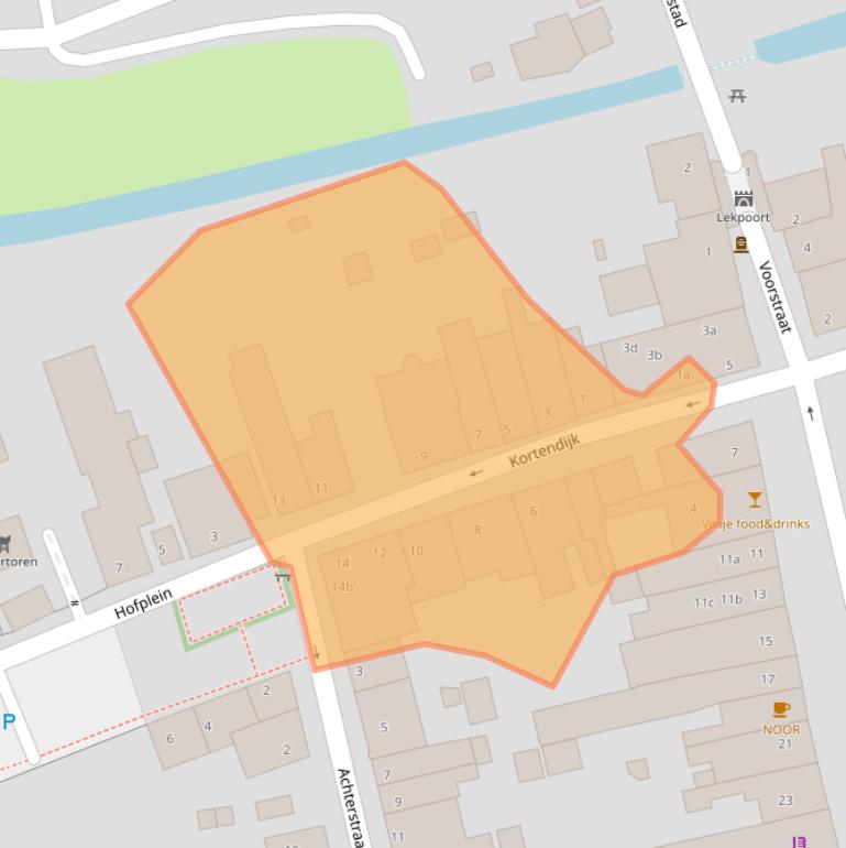 Kaart van postcodegebied 4132VJ.