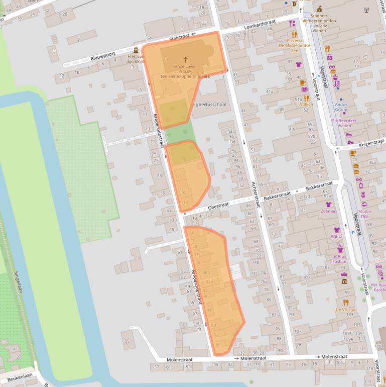 Kaart van postcodegebied 4132VP.