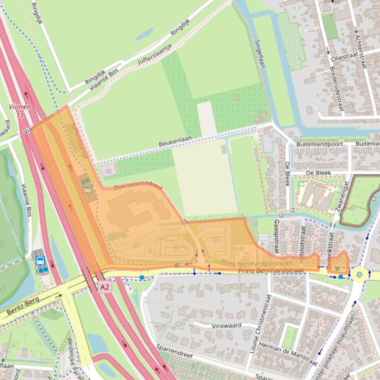 Kaart van postcodegebied 4132XE.