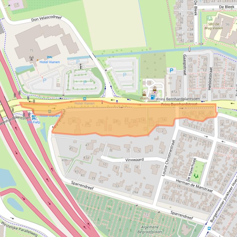 Kaart van postcodegebied 4132XG.