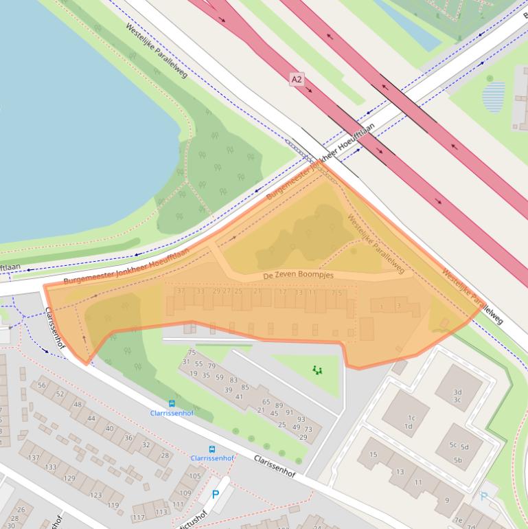 Kaart van postcodegebied 4133AA.