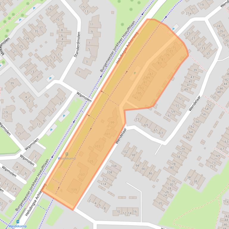 Kaart van postcodegebied 4133CC.