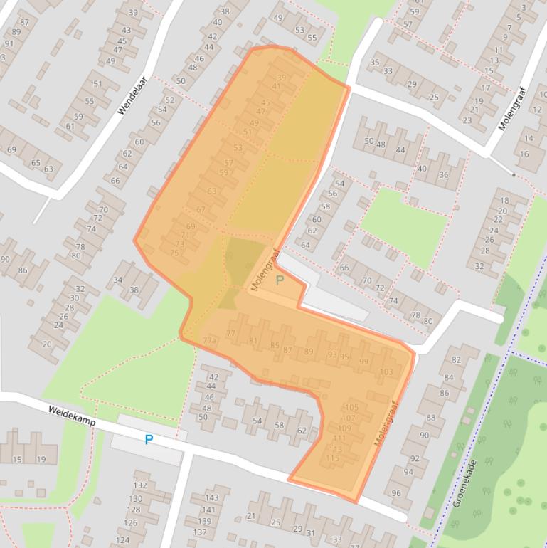 Kaart van postcodegebied 4133CL.