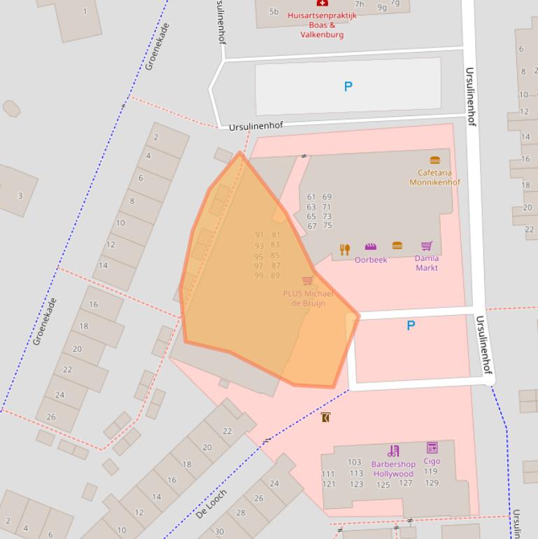 Kaart van postcodegebied 4133DC.