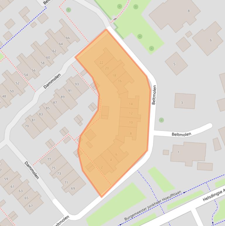 Kaart van postcodegebied 4133EG.