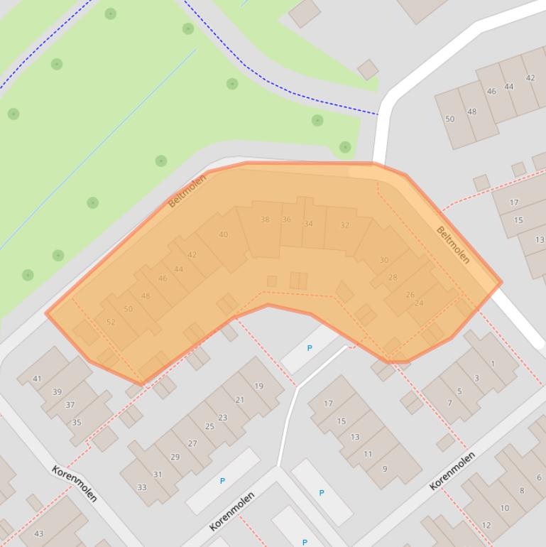 Kaart van postcodegebied 4133EH.