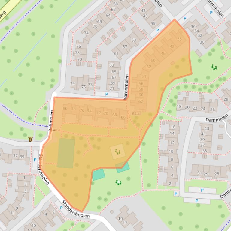 Kaart van postcodegebied 4133EN.