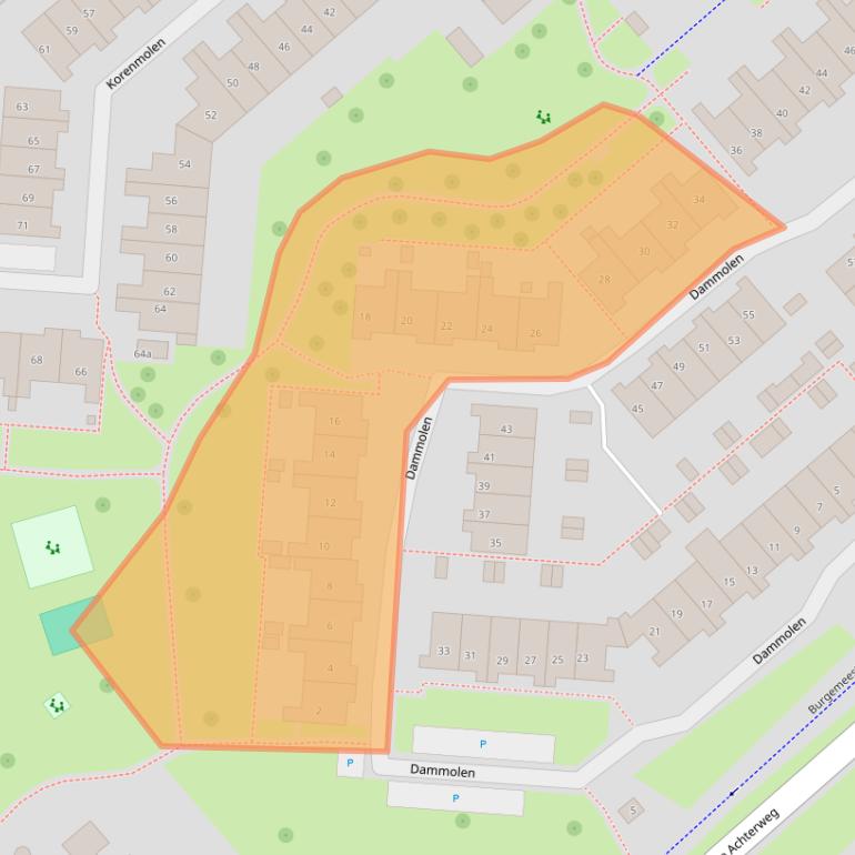 Kaart van postcodegebied 4133EX.