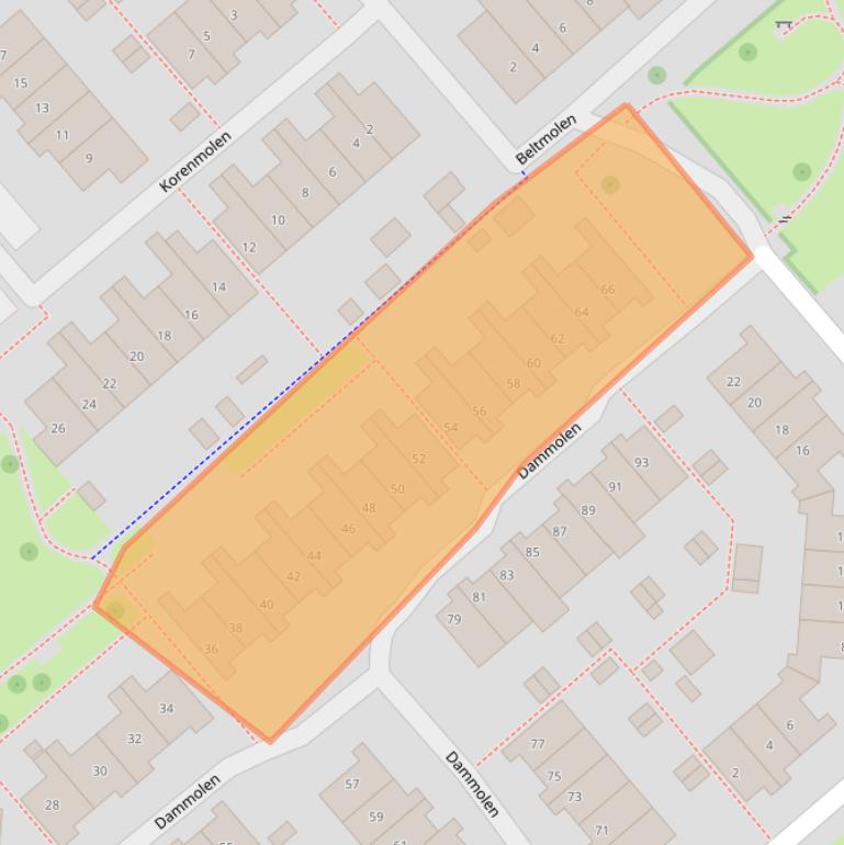 Kaart van postcodegebied 4133EZ.