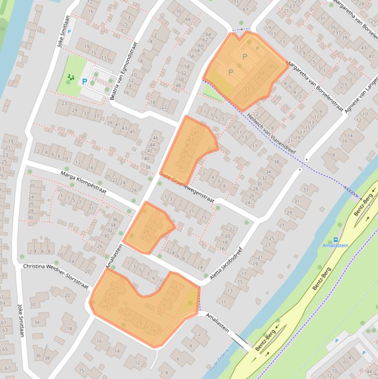 Kaart van postcodegebied 4133HA.