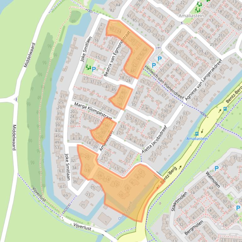 Kaart van postcodegebied 4133HC.